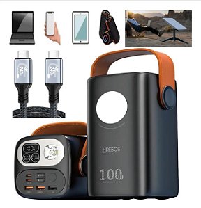 Power Bank 60.000mah 100w Para - Starlink Mini Ultra Rápido Carregador Portátil E Notebooks celulares computadores viagens trabalho home office proteções contra sobrecarga e curto-circuito Marca RHEAD