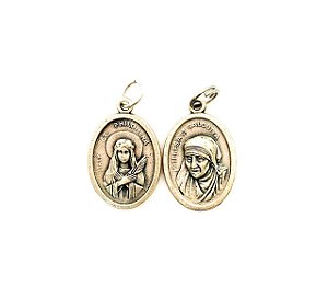 Medalha italiana Santa Filomena / Santa Teresade Calcutá  (2,5x1,5 cm)