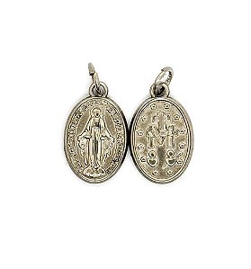 Medalha Inox Nossa Senhora das Graças / Medalha Milagrosa (2,1x1,3cm)