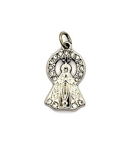 Medalha Inox Nossa Senhora Aparecida com Strass (2,5x1,5cm)