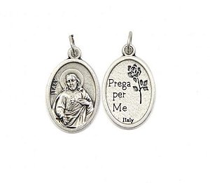 Medalha italiana Sagrado Coração de Jesus  (2,5x1,5 cm)