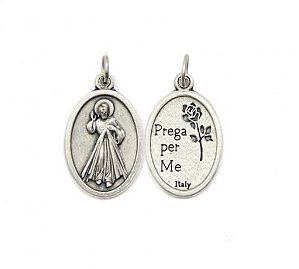 Medalha italiana Jesus Misericordioso (2,5x1,5 cm)
