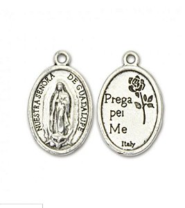 Medalha italiana Nossa Senhora de Guadalupe (2,5x1,5 cm)