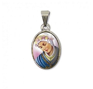 Medalha resinada Nossa Senhora La Salette (2,5x1,5 cm)