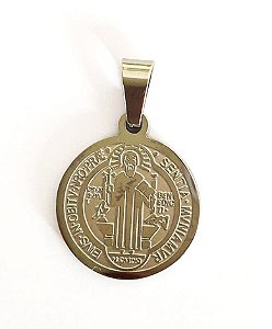 Medalha inox São Bento médio (1,8cm)