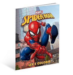 Livro infantil colorir CULTURAMA homem aranha 500 adesivos