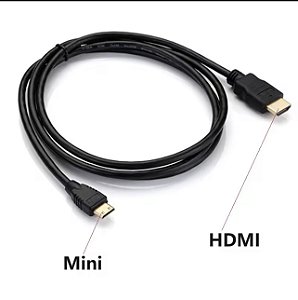 Cabo Mini HDMI a HDMI Full HD para Câmera e TV