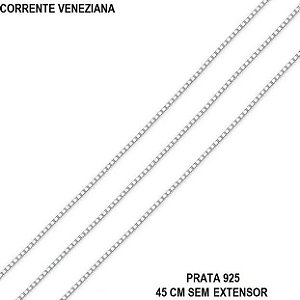 Corrente Veneziana 45 Cm Prata 925