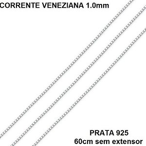 Corrente Veneziana 60 Cm Prata 925