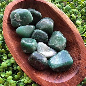 Quartzo Verde Pedra Rolada (G) - Saúde, Vitalidade, Renovação Celular