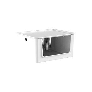Cesto Flow C/Abertura Frontal C/Tampa Branco 16 Litros 34 x 27 x 17,4 cm