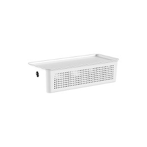Cesto Flow C/Tampa Branco 4,5 Litros 34 x 15 x 9 cm