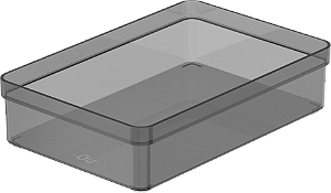 Organizador Gaveta Clear 22,5 x 15 x 5,6 cm Fumê