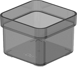 Organizador Gaveta Clear 7,5 x 7,5 x5,6 cm Fumê