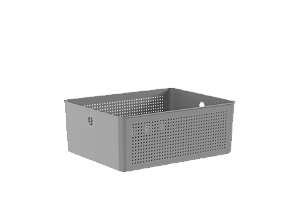 Cesto Flow s/Tampa Cinza 12 Litros 34 x 27 x 13 cm