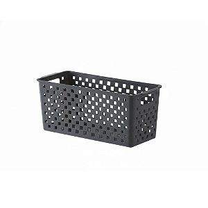 Cesto Organizador Quadratta 27x12x12 cm Chumbo