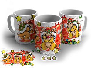 Mug Pop Colecionáveis Mario Kart Jogos Super Mario World Pixel