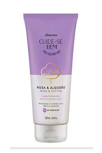 Loção Hidratante Desodorante Corporal Cuide-se Bem Rosa e Algodão 200ml - O Boticário