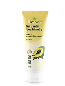 Gel Dental e Natural Aloe Mamão 100g – Livealoe