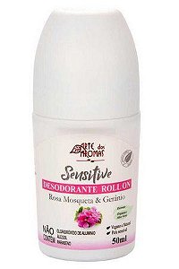 Desodorante Roll On Sensitive Rosa Mosqueta & Gerânio 50ml – Arte dos Aromas