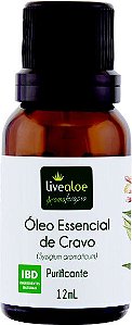 Óleo Essencial Natural de Cravo 12ml - Livealoe