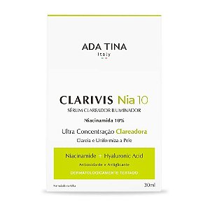 Sérum Clareador e Iluminador com Niacinamida 10%  Clarivis Nia-30ml - Ada Tina
