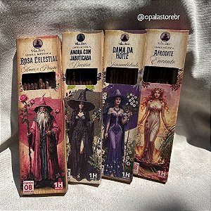 Kit 4 Incensos Para Amor | Rosa Celestial, Amora com Jabuticaba, Dama da Noite e Afrodite