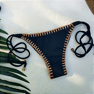 Calcinha Lacinho Ouro Preto