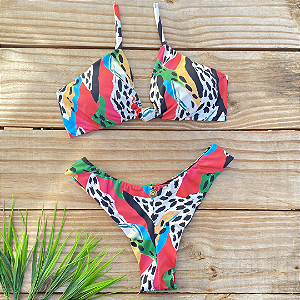 Biquíni Nó Tropical e Calcinha Asa-delta