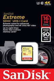 Cartao de Memoria SanDisk  Extreme SDhC UHS-I  16 GB   classe 10 90mbp/s