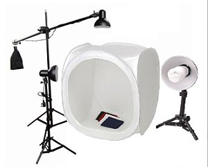 Kit Mini Estudio 135W Still Iluminaçao Completa Tenda de 80x80x80cm  PK-ST10  110v