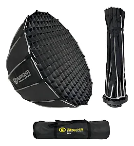 Softbox Parabolico Com Grid 90cm Greika Bowens Montagem Rápida Gkp2-90C PC