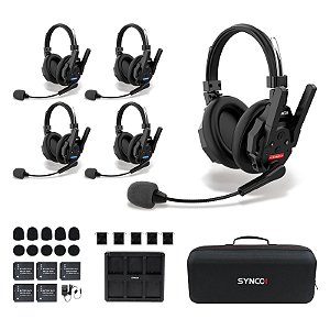 Headsets Profissionais Kit 5 Synco XTALK XMAX – Comunicação Nítida e Livre de Ruídos