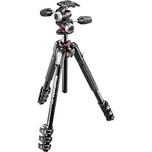 Tripé Manfrotto Com Cabeça de 3 Vias MK190XPRO4-3W