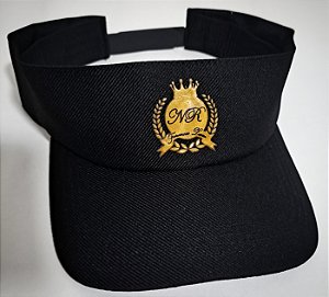 Boné Viseira Sol Praia esportiva Corrida ao ar livre ajustável Preto