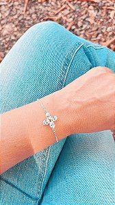 Pulseira flor cristal