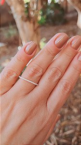 Anel quadrado cravejado