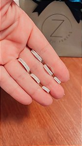 Trio de argolas cravejada