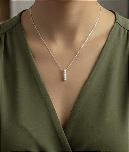 Colar palito cravejado