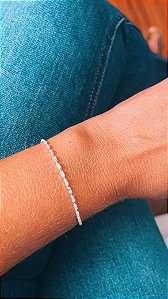 Pulseira zircônias retangulares