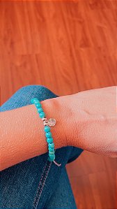 Pulseira Howlita Turquesa com ponto de luz