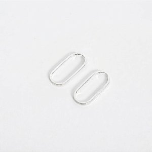 Argola oval fio quadrado