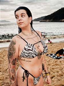 Conjunto Zebra Marrom