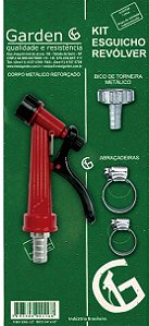 KIT ESGUICHO REVOLVER VERMELHO 1/2" C/ BICO P/ TORNEIRA 3/4" X 1/2" 11801VME