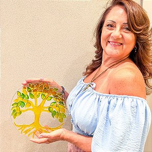 Mandala em Vidro Árvore da Vida - Marta Elizabete
