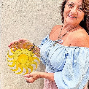 Mandala Artesanal em Vidro – por Marta Elizabete