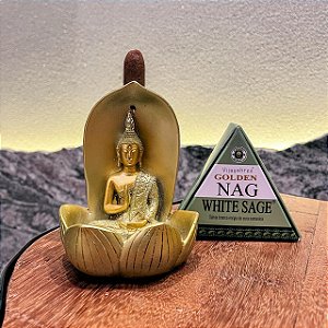 Incensário Buda dourado - Cascata