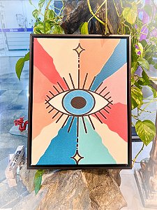 Quadro olho grego colors - Coleção Cia da Magia