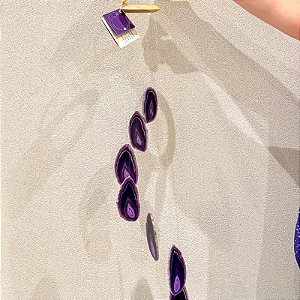 Sino dos ventos de pedra natural - Chapa de Ágata