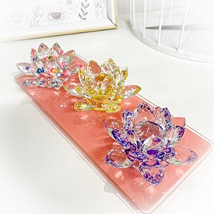 Flor de Lótus Cristal Tamanho Médio